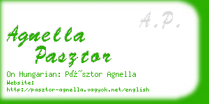agnella pasztor business card